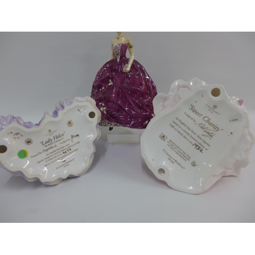 93 - Coalport porcelain limited edition figures to include Lady Helen, Emma and Sweet Charity  (3)