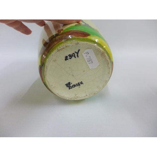 95 - Bough Scottish pottery vase hand painted with fruit tree pattern by Richard Amour, 22cm high