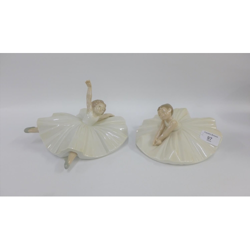 97 - Two Nao porcelain girl ballerina figures, (2)