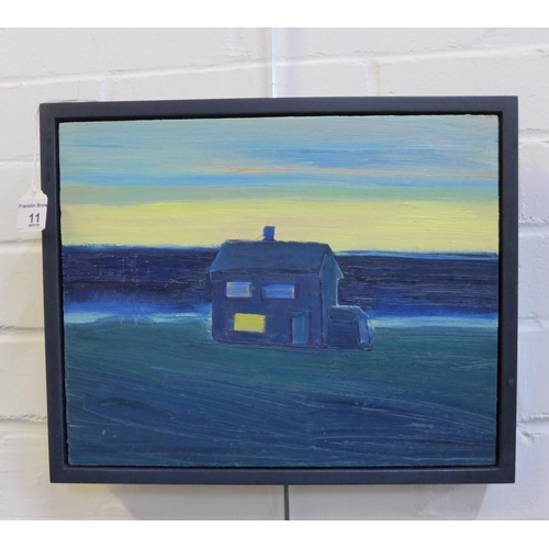 11 - Scottish Contemporary School, Lone House, oil on board, apparently unsigned,  framed, 30 x 24cm... 