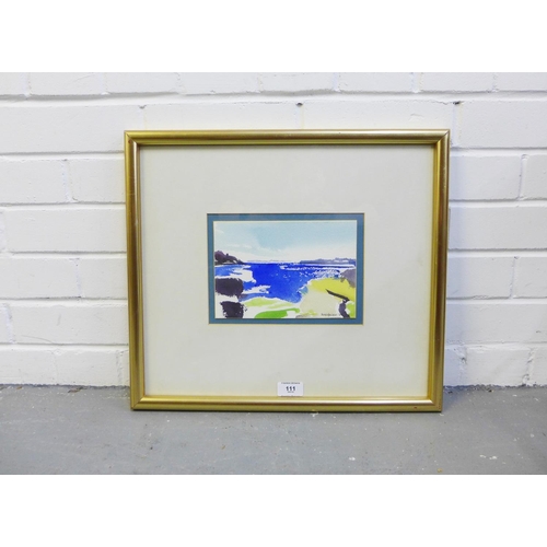 111 - James Hawkins (Scottish Contemporary) Shore Scene,  watercolour, signed in pencil and dated '88,  in... 