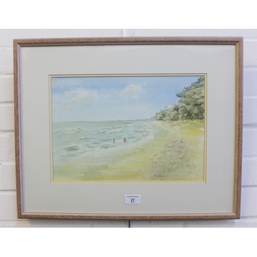 27 - Pamela Townsend, Boca Grande - Florida,  watercolour, signed,  in glazed frame, 36 x 25cm... 