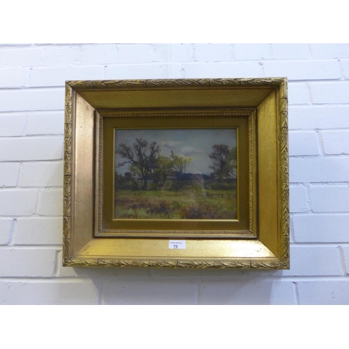 70 - J. Hamilton,  Country Scene,  oil on canvas, signed and dated 1885,  in glazed and ornate giltwood f... 