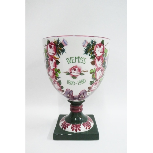 112 - Wemyss Ware Centenary goblet designed by Alan  Carr Linford, produced by Rogers de Rin and made by R... 