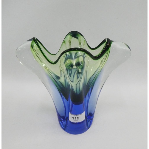 119 - Murano style art glass vase, 19cm high