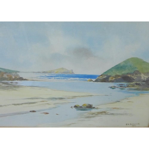 169 - G.A Renwick shore Scene,  Watercolour, signed and dated 1932,  in glazed frame, 37 x 26cm... 