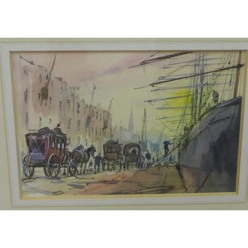 192 - Peter Knox,  Sailing Day,  Watercolour, signed,  in glazed frame, 18 x 12cm