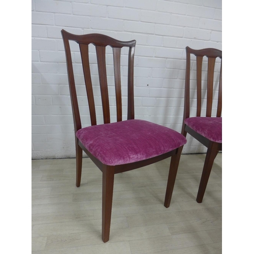 210 - Four G-Plan chairs with upholstered seats, (4)