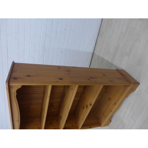 215 - Pine open bookcase, 126 x 86cm