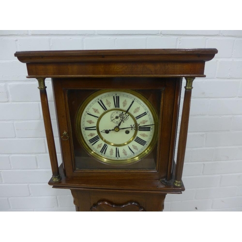 258 - Mahogany cased Grandmother clock, 137 x 34cm