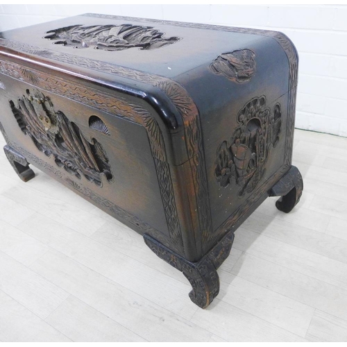 281 - Chinese camphorwood storage chest / trunk, 48 x 86cm