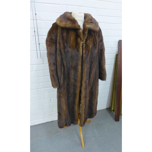 296 - Vintage brown fur coat