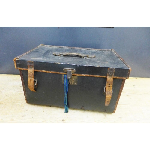 299 - Early 20th century leather travel case, 30 x 56cm