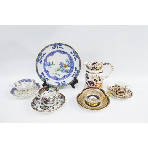 308 - Mixed lot to include Mason mandarin pattern jug, Spode plate and miscellaneous cabinet cups and sauc... 