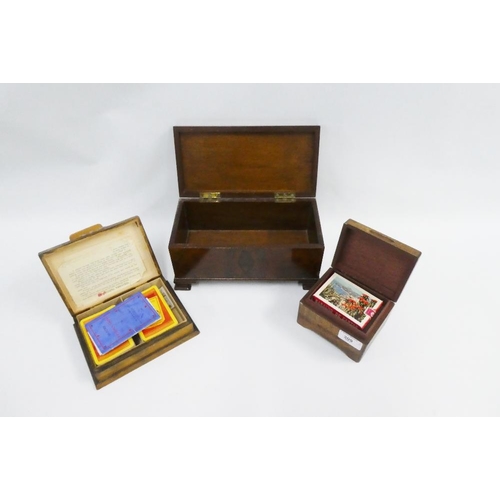 309 - Three various wooden boxes, largest 26cm long (3)