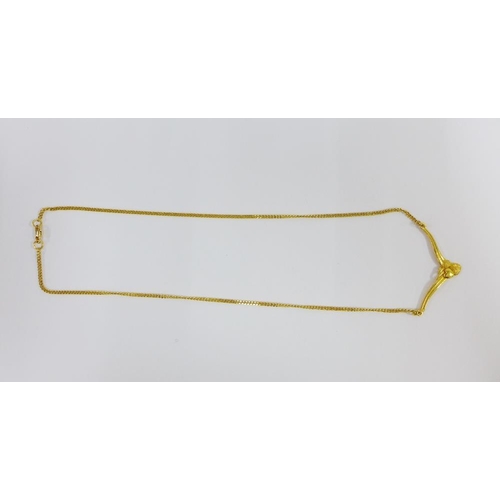 36 - 18ct gold pendant necklace, stamped 750