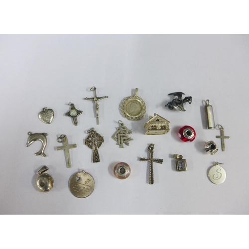 59A - Twenty various silver charms (20)