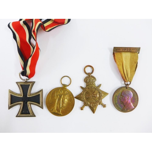 81 - A collection of medals to include WWI Defence and Victory medals awarded to S-22126 PTE T . CLAPPERT... 