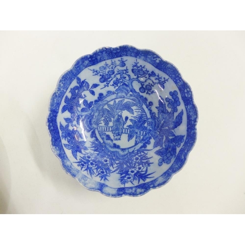 153 - Chinese Imari charger together with a blue and white bowl and a pair of later Japanese plates, (4) l... 