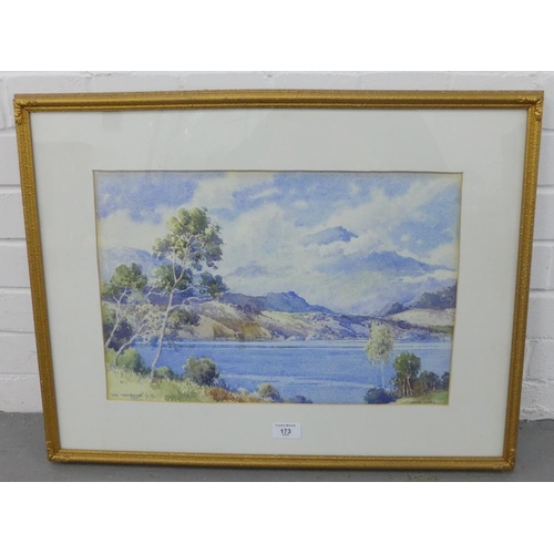 173 - James Greig The Trossachs,  Watercolour, signed and entitled,  in glazed frame, 46 x 30cm... 