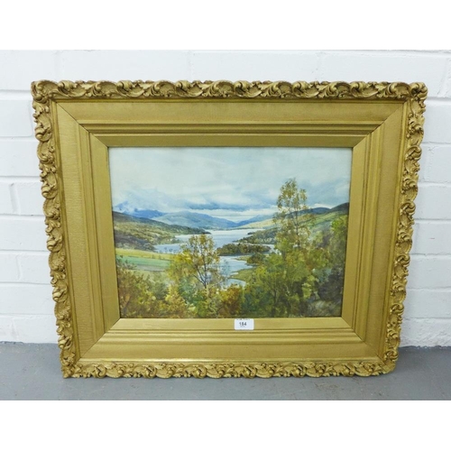 184 - Henderson Tarbert,  Highland landscape,  Watercolour, signed,  in glazed giltwood frame, 44 x 34cm... 