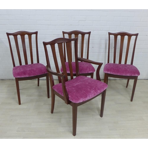 210 - Four G-Plan chairs with upholstered seats, (4)