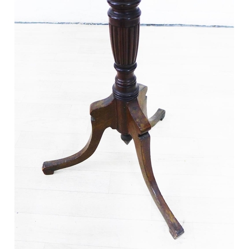 225 - Mahogany torchere, on baluster turned column and with tripod legs, 123cm