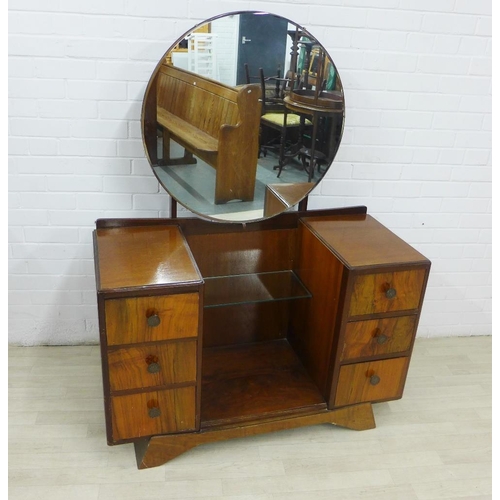 229 - Art Deco walnut dressing table,