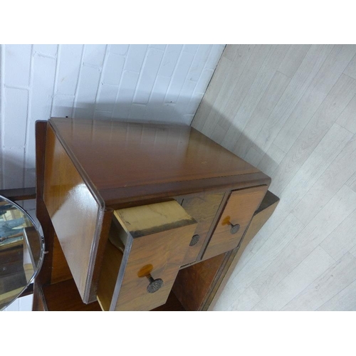 229 - Art Deco walnut dressing table,