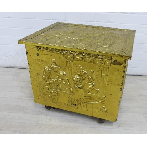 232 - Brass coal bucket, 47 x 54cm