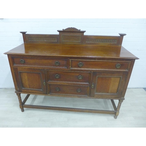 236 - Oak ledgeback sideboard, 98 x 153cm