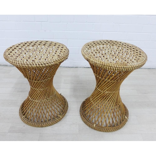 245 - Two basket side tables, 46 x 34cm (2)