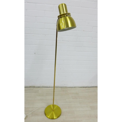 247 - Brass standard lamp, 123cm