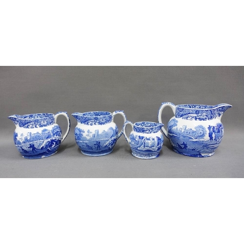 117 - Collection of Copeland Spode Italian pattern blue and white pottery to include a bowl and four gradu... 