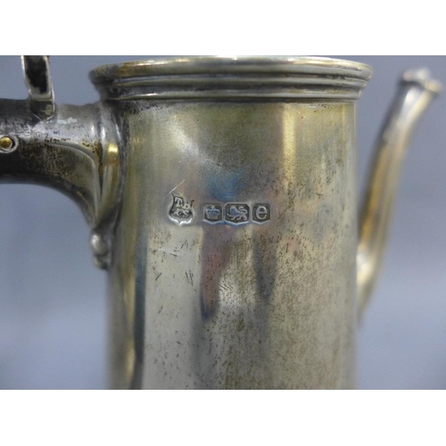 7 - George V silver hot water pot and hot milk pot, Thomas Bradbury & Sons, Ltd, Sheffield 1922 & 1924, ... 