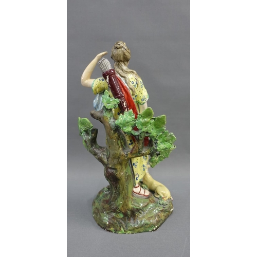 77 - Staffordshire figure Diana The Huntress, 30cm high