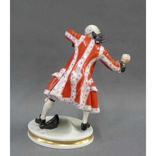 83 - Bing & Grondahl porcelain snowball figure, in 18th century costume, 15cm high