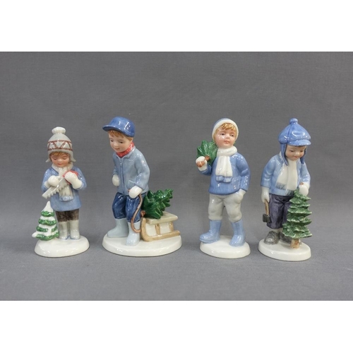 87 - Set of twelve Royal Copenhagen child figures, to include Anna and Peter etc,  tallest 16cm (12)