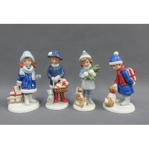 87 - Set of twelve Royal Copenhagen child figures, to include Anna and Peter etc,  tallest 16cm (12)