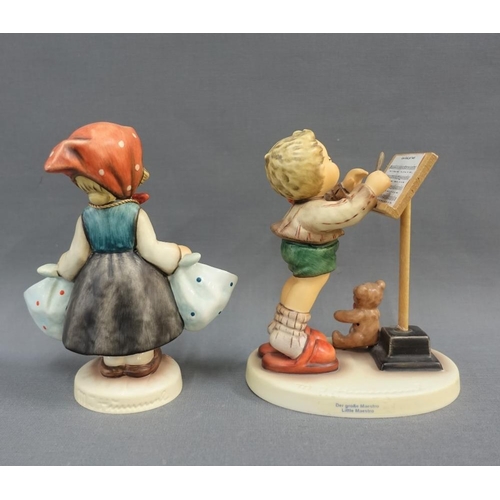 88 - Goebel Millennium pottery figure 'Little Maestro' and another with final Issue 1997 tag, tallest 15c... 