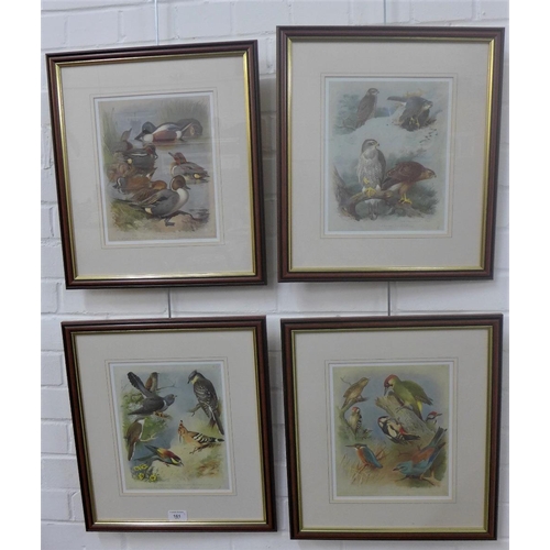 161 - Set of five Archibald Thorburn coloured prints, framed under glass, 23 x 27cm (5)