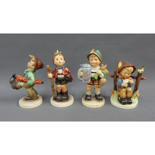 346 - Collection of nine Goebel and Hummel figures, tallest 14cm  (9)