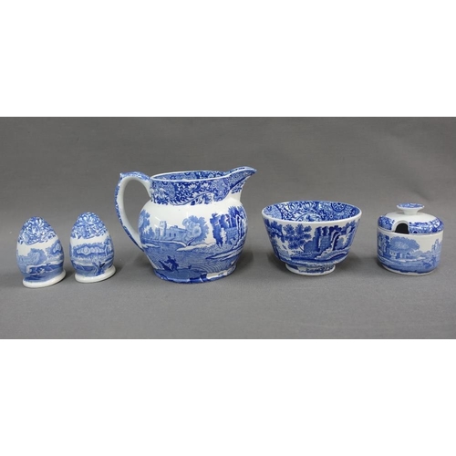 371 - Spode Italian pattern blue and white table wares to include a dinner service and teaset, approx (63)