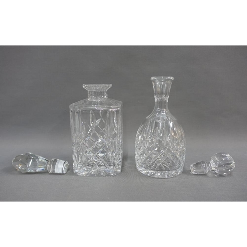 376 - Three various glass decanters and associated stoppers and a glass  bowl (4)