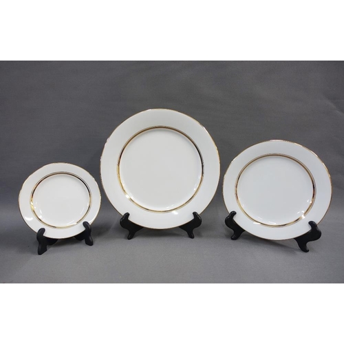 384 - Noritake Gloria pattern dinner service comprising twelve dinner plates, twelve side plates, eight bo... 