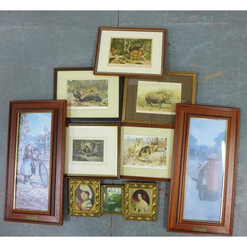 458 - A collection of various framed prints, (a lot)