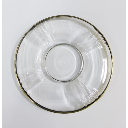 21 - Early 20th century French silver mounted and cut glass bowl, cover and stand by A. Risler Carre of P... 