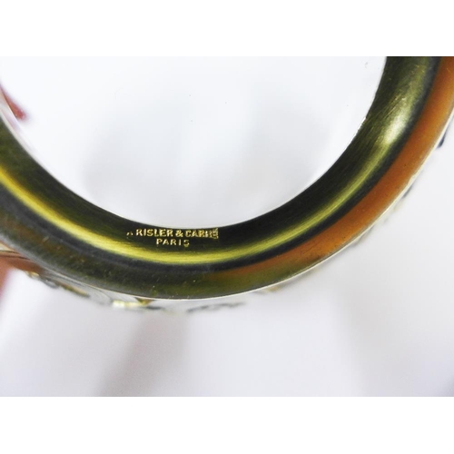 21 - Early 20th century French silver mounted and cut glass bowl, cover and stand by A. Risler Carre of P... 