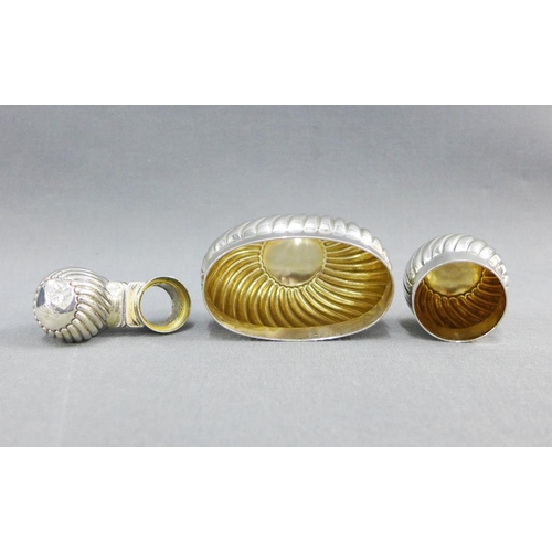 55 - Three Victorian silver lids, London 188, approx 100g (3)