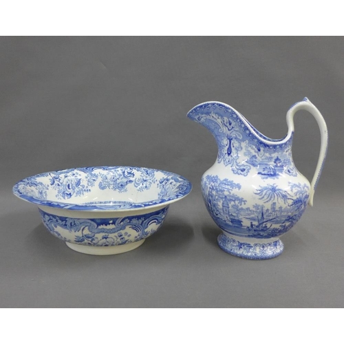 107 - Collection of 19th century Staffordshire blue and white transfer printed pottery to include a Britis... 